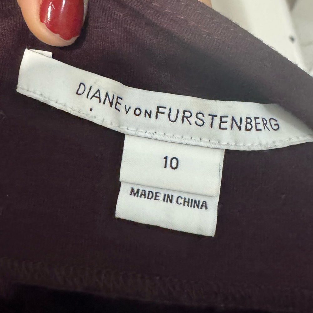 DVF purple office dress